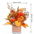 thumbnail image 2 of Fall Decor for Thanksgiving Autumn Home Table Fireplace Decorations | Artificial Fall Maple Leaves Pumpkin Berry Potted for Harvest Halloween Indoor Holiday Party Decorations (A-2PCS), 2 of 8