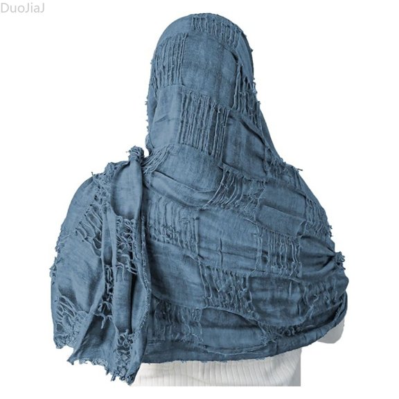 DuoJiaJ Adults Medieval Hooded Cloak, Renaissance Cape Party Dress Up Blue Sizes One Size