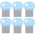 thumbnail image 1 of 6 peines para quitar piojos de la cabeza con lupa, herramienta de dientes de metal fino para perros, gatos, mascotas, aseo humano y eliminación de escamas de caspa/huevos de piojos (azul cielo) MFZFUKR DCF118, 1 of 7