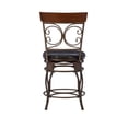 thumbnail image 4 of Linon Home Decor Onyx Big & Tall 360 Swivel Metal and Wood Scroll Counter Stool Bronze, 4 of 5
