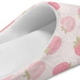 thumbnail image 6 of POLERO Pink Strawberry Print House Slippers for Women Comfortable Non-slip Indoor Slippers Closed Toe Soft Bedroom Shoes, Size 9-10, 6 of 7