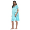 thumbnail image 2 of Casual Nights Nightgown - Women's Short Sleeve Tricot Nightgowns, Flutter Sleeves and Lightweight Silky Fabric, 2 of 5