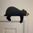 thumbnail image 4 of PVC Bear Ornament PVC Bear Ornaments Wooden Bear Desktop Ornament for Bookshelf and Fireplace B, 4 of 5