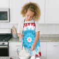 thumbnail image 4 of Red Blue Tie Dye Spiral Kids Aprons for Girls and Boys,Adjustable Neck Strap Toddler Aprons for Kids Cooking Baking, 4 of 6