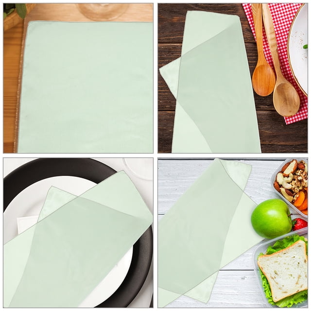 unbranded 12Ud Servilletas De Tela Verde Claro Cuadradas Para Cena Decorativa Y Eventos