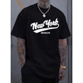 thumbnail image 1 of New York print tee shirt, Tees for Men, Casual Short Sleeve T-shirt for summer Tee For Adult, Men, Women, Teen, Teenager, Adolescent, Youth, 1 of 5