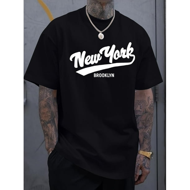 Camiseta con estampado de Nueva York, camisetas para hombre, camiseta informal de manga corta para verano. Camiseta para adultos, hombres, mujeres, adolescentes, jóvenes.