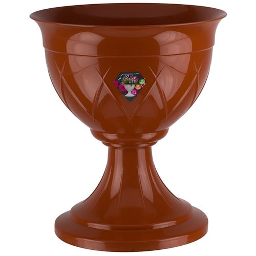 Flower Pot Urn LILIA 9 Inch, Terracotta Color by Santino