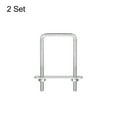 thumbnail image 3 of Unique Bargains Square U-Bolts 2 Sets 47mm Inner Width 90mm Length M6 304 Stainless Steel U Clamp Bolt, 3 of 5