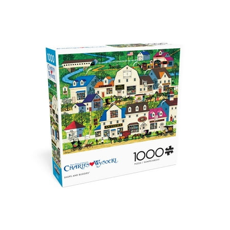 Buffalo Games 1000-Piece Charles Wysocki Shops and Buggies Adult Interlocking Jigsaw Puzzle