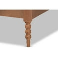 thumbnail image 4 of Baxton Studio Cielle French Bohemian Ash Walnut Finished Wood Queen Size Platform Bed Frame, 4 of 7