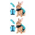 thumbnail image 1 of Becaristey Rabbit Leash Harness Strap Hamster Vest Convenience Long-lasting Buckle Design High-strength Sweet Gift Pet Supplies 2Set, 1 of 6