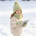 thumbnail image 7 of PureCasa Toddler Kids Winter Hats Gloves Neck Warmer for 2-10 Years Beanie Hat with Earflaps,Knit Mittens & Neck Gaiter Warmer for Kids, 7 of 7