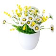 thumbnail image 4 of Maceta de flores artificiales falsas, crisantemo, decoración de escritorio, plástico eterno para balcón, 4 of 5