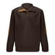 thumbnail image 5 of Blusa y camisa de manga larga con cuello alto para hombre, estilo casual, deportivo, con cuello alto, botones y retazos, de pana., 5 of 6