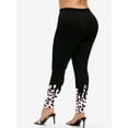 thumbnail image 2 of Rosegal Women's Plus Size High Waist Animal Leopard Print Skinny Leggings, 2 of 4