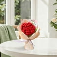 thumbnail image 6 of Artificial Flowers Handmade Knitted Flowers Mother's Day Gifts Crochet Flowers Weaving Roses Valentine's Day Gifts Knitted Floral Bouquet Crochet Flower Bouquet Red 6.7 Inch (1Pcs), 6 of 6