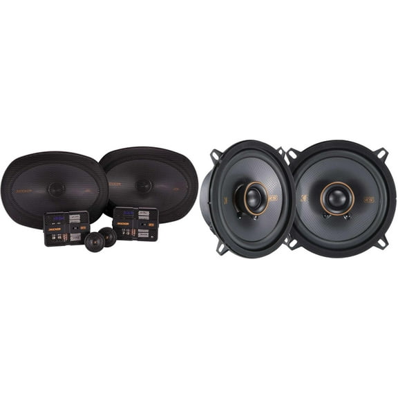 Kicker 51KSS6904 KS-Series 6x9" Component system with 1" tweeters w/ 51KSC504 5.25" Coaxial Bundle