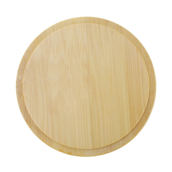Unique Bargains 1 Pc Lightweight Hole-Free Cup Cover for Office Wood Tone Bamboo Wood