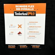 Timberland PRO Men’s Ironhide Flex Bib Overalls Size L (42X30) Black Workwear