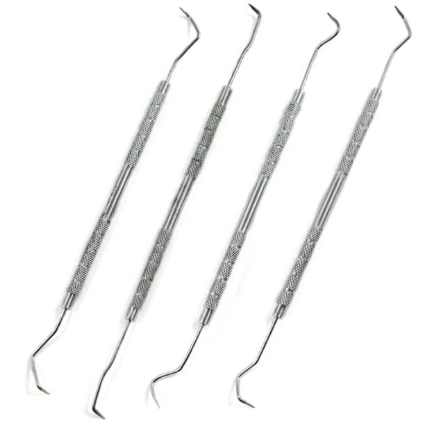 Double Ended Steel Pick Set with Grooved Grip Metal Working Pottery