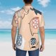 thumbnail image 4 of Fotbe Cute Ink Drawn Elephants Camisa Hawaiana para Hombre Unisex – Camisa Casual de Verano con Botones de Manga Corta de Algodón y Lino,3X-Large, 4 of 7