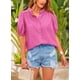 thumbnail image 3 of Camisa PRETTYGARDEN Rosa Medio de Algodón con Botones, 3 of 8