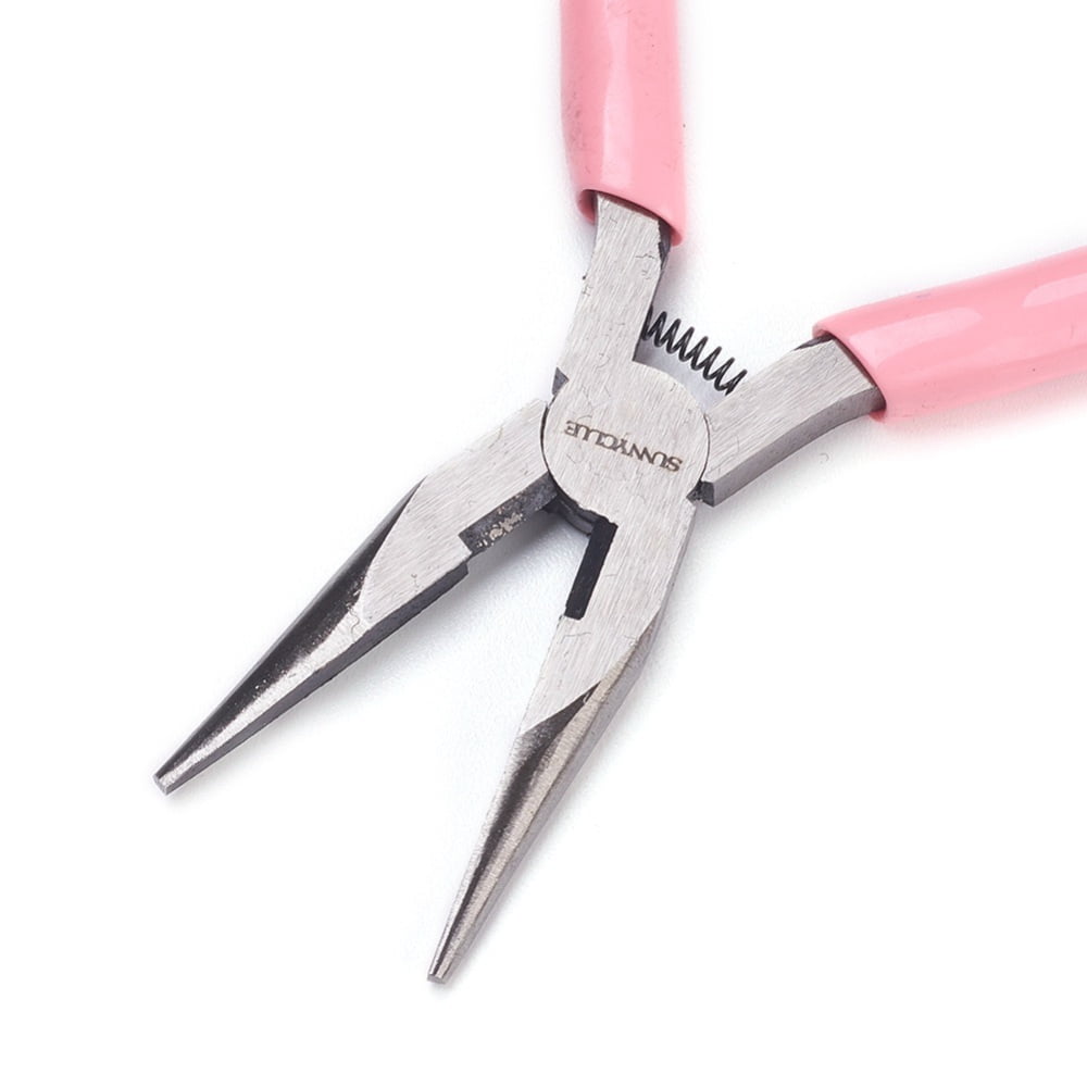 45# Carbon Steel Jewelry Pliers, Side Cutting Pliers, Side Cutter,  Polishing, Pink, 10.5x7.5x0.85cm
