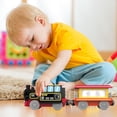 thumbnail image 3 of HYPERLIVING Motorized Train for Wooden Track, Remote Control Train with Magnetic Connection, Battery Operated Locomotive Train Set Compatible with Thomas, Brio, Chuggington - Train Toys for Toddlers, 3 of 8