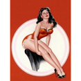 thumbnail image 3 of Driben, Peter 19x24 Black Modern Framed Museum Art Print Titled - Mid-Century Pin-Ups - Eyeful Magazine - Brunette in a Red Bathing suit, 3 of 5