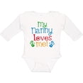 thumbnail image 3 of Inktastic My Nanny Loves Me Grandson Boys or Girls Long Sleeve Baby Bodysuit, 3 of 5