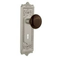 thumbnail image 6 of Nostalgic Warehouse Eadbrn_Psg_234_Kh Brown Porcelain Passage Door Knob Set - Bronze, 6 of 6