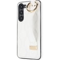 thumbnail image 2 of for Samsung Galaxy S23+ Plus Case with Wristband Strap, PU Leather Phone Case with Ring Stand Case for Samsung Galaxy S23 Plus ZWD White, 2 of 18