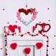 thumbnail image 5 of Guirnalda de pompones suaves con corazones acrílicos, decoración de San Valentín para habitaciones románticas, fiestas, repisas de chimenea, cabeceros y barandillas, 5 of 7
