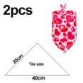 thumbnail image 2 of Paquete de 2 pañuelos para perro de San Valentín, babero triangular de doble cara, accesorios para bufanda, perro, gato, mascota, pequeño Adepaton CPB-DE-LYY2270-5, 2 of 5