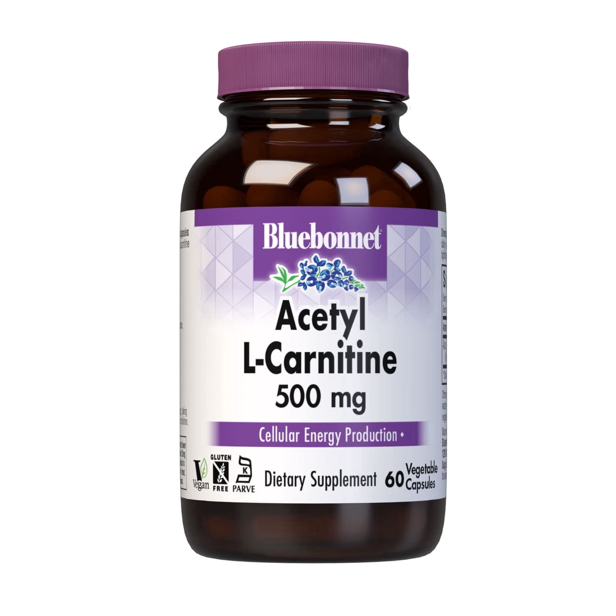 Bluebonnet Nutrition Acetyl L-Carnitine 500mg Vitamin Capsules, 60 Count