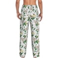 thumbnail image 3 of Goofa Lilies Flowers Printed Soft Pajama Pants for Men, Wide Leg Comfy Casual Lounge Yoga Pants-Medium, 3 of 9