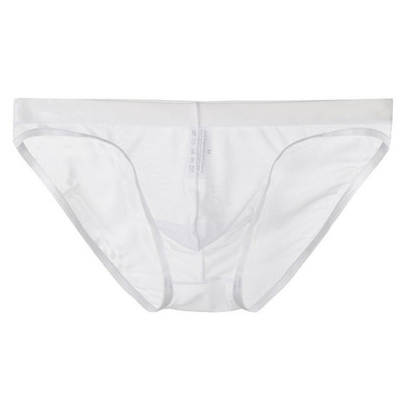 YOTMKGDO Briefs Casual Solid Underwear for Men, White 2XL