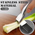 thumbnail image 2 of Shred Silk The Knife, 2PCS Stainless Steel Shred Silk Cutter, Multifunctional Food Slicer, Kitchen Tool Scallion Cutter Shred Knife, 2 of 7