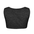 thumbnail image 5 of COMVALUE Sexy Short Sleeve Crop Top for Women Solid Scoop Neck Mini T-Shirts Vest Tank Dark Gray for Size L, 5 of 5