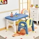 thumbnail image 2 of Set Mesa y Silla para Niños Forma de Dinosaurio Costway Azul y Amarillo, 2 of 10