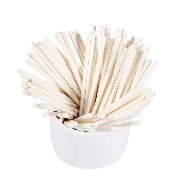 100 palitos para paletas o pasteles surtidos para dulces, palitos de paleta blancos de 15 cm