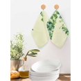thumbnail image 2 of Country Leaves Kitchen Dish Towels for Drying Dishes Set of 4, Green Leaf Branches Vine Botanical Rustic Waffle Weave Microfiber Hand Tea Bathroom Towels Quick Dry & Absorbent Towel 12x12, 2 of 7