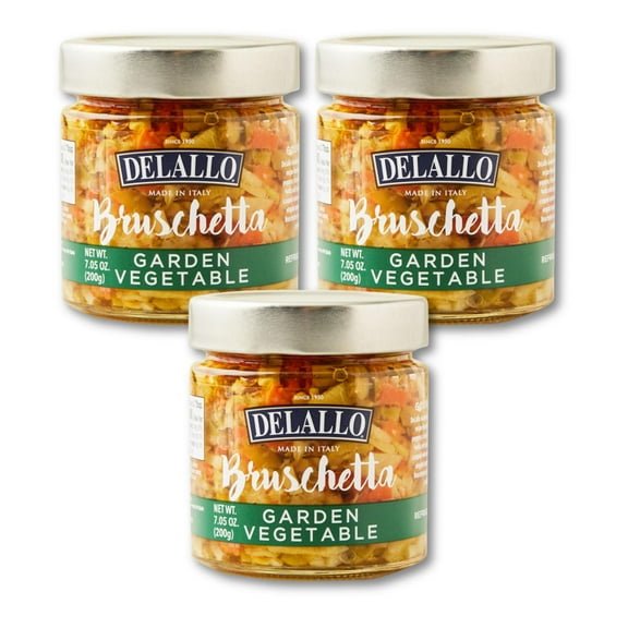 DeLallo Vegetable Bruschetta, Non-GMO, Gluten-Free, 7.05 oz, (3 Pack)