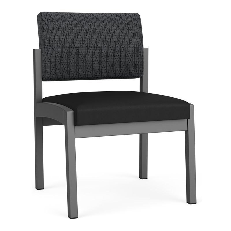 Lesro Lenox Steel Fabric Armless Waiting Room Guest Guest Chair in