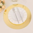 thumbnail image 6 of Efavormart 10 Pack Gold Mirror Plastic Charger Plates For Table Setting, 13" Lightweight Round Decorative Dining Plate Chargers, 6 of 11