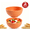 Orange, variant on Fmxomd 2PCS Unbreakable Cereal Bowls,Dishwasher & Microwave Safe Wheat Straw Bowls, Easy-to-Clean Lightweight Desserts & Soup Bowl, Portable for Picnics, Snack Plastic Bowls Set, Beige
