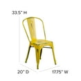 thumbnail image 6 of Flash Furniture Commercial Grade Distressed Yellow Metal Indoor-Outdoor Stackable Chair, 6 of 12