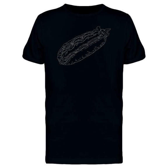 Hot Dog Vegetables Sketch Tee Men's -Image by Shutterstock