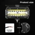thumbnail image 7 of 7 Inch 120W Combo Led Light Bars Spot Flood Beam for Work Driving Offroad Boat Car Tractor Truck SUV ATV 12V 24V, 7 of 7